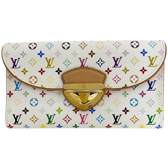 Louis Vuitton Billfold Wallet Portefeuille Multicolor Eugenie Coin White - Picture 1 of 6